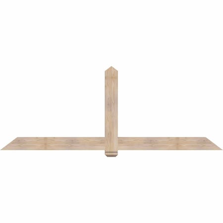 Ekena Millwork Eugene Smooth Timber Gable Bracket, Douglas Fir, 96"W x 36"H x 3 1/2"D x 5 1/2"F, 9/12 Pitch GBW096X36X0406EUG00SDF